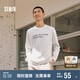 森馬長(zhǎng)袖T恤男秋季中性風(fēng)打底時(shí)尚印花寬松情侶上衣109524101202