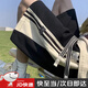 雪倫朵美式短褲男夏季新款休閑運(yùn)動(dòng)五分褲寬松學(xué)生工裝籃球沙灘港風(fēng)中褲 黑色（卡碼拍大） 2XL 【建議125-145斤】