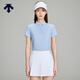 DESCENTE【DSG CHILL 雙重涼感】迪桑特高爾夫女士防曬短袖POLO衫夏季新品 LB-淡藍色 L (170/88A)