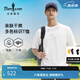 比音勒芬【長(zhǎng)絨棉】2025夏季新款男上衣休閑戶外多色親膚柔軟圓領(lǐng)短袖T恤 28米白色 L