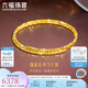 六福珠寶七夕禮物 光影金足金蹦迪珠黃金手鐲金珠彈力手鐲 計價 約6.60克