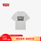 Levi's李維斯25年春夏新款男士雙馬印花潮流休閑針織圓領(lǐng)短袖T恤 麻灰色 004IU-0001 L