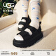 UGG夏季女士厚底露趾炫金魔術(shù)貼休閑涼鞋1152685BLK|黑色 38