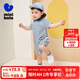迷你巴拉外出連體衣海軍風(fēng)嬰兒衣服寶寶2025夏季新款爬服哈衣