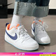 耐克（NIKE）女鞋 25夏季新款時尚潮流運動鞋低幫板鞋休閑鞋子大童鞋 COURT/112/治愈清新藍白 【七夕禮物】 37.5