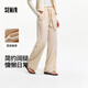 森馬（Semir）【褲裝品類日福袋】休閑褲男女簡約百搭長褲夏季運(yùn)動(dòng)風(fēng)潮流褲子 女-H款米白【抽繩闊腿褲】 S