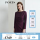 PORTS寶姿女裝 秋冬新品長(zhǎng)袖中長(zhǎng)連衣裙ALL9N059LCF035 深紫色 S (4)
