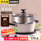 炊大皇 湯鍋易潔不粘鍋煲湯燉煮熬粥湯奶鍋24cm 電磁爐通用 繽紛B50229