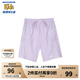 Skechers斯凱奇童裝男女童梭織短褲兒童夏季戶外運(yùn)動(dòng)褲時(shí)尚休閑褲P224K085 淺雪青色/00EW 150 cm
