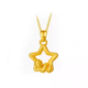 黃金星星蛇吊墜金包銀生肖蛇年萌蛇項鏈本命年生日禮物送男士女友 星星萌蛇吊墜【配K金項鏈】