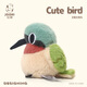 捉趣翠鳥(niǎo)毛絨玩具可愛(ài)小鳥(niǎo)玩偶公仔睡覺(jué)桌伴抱枕陪睡娃娃女孩七夕禮物 叉尾太陽(yáng)鳥(niǎo) 全長(cháng)約11cm