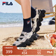 FILA 斐樂官方女鞋F(xiàn)RAGOLA摩登涼鞋夏季新款時尚休閑草莓涼鞋子 燧石灰/冰灰-EI 37.5