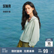 森馬（Semir）涼感防曬衣女短款寬松網(wǎng)眼連帽夾克25夏季透氣薄外套109325108009