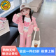 G.DUCK KIDS小黃鴨童裝女童秋季套裝兒童套裝女孩衣服中小童衛(wèi)衣休閑外套褲子 TZ2905--粉色條紋兩件套 110碼建議100-110cm4-5歲cm