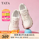 他她（TATA）云朵泡芙厚底慢跑鞋女休閑運動鞋女老爹鞋秋WPC06CM4 白/銀（波紋款） 37