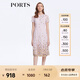 PORTS寶姿女裝夏季甜美通勤海鹽粉網(wǎng)紗刺繡連衣裙LM8D235MLP031 鹽粉色混色 M (6)
