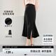 尚都比拉秋季時(shí)尚優(yōu)雅裙子女平整腰頭包臀設(shè)計(jì)感裙擺半身裙 黑色 M 
