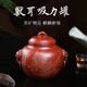 bylure品牌紫砂茶葉罐吸力存茶罐一斤裝家用高檔手工普洱散茶密封醒茶罐 【1斤裝獸耳罐】麒麟獻瑞