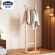 穩納實(shí)木衣帽架小型臥室落地掛衣架子客廳家用辦公室立式衣服掛架8230