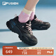 FILA FUSION斐樂女鞋趙露思同款軟糖鞋厚底增高運動鞋鞋休閑老爹鞋女 黑舞鞋/魚子灰-TC 37.5