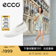 愛步（ECCO）休閑鞋女鞋 25年夏季牛皮休閑板鞋一腳蹬板鞋 柔酷219253 白色21925301007 37