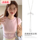 含春花甜美簡(jiǎn)約抽拉蝴蝶結項鏈女款韓系小眾設計長(cháng)款衛衣鏈配飾百搭新款 銀色蝴蝶結吊墜項鏈 可調節長(cháng)度