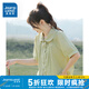 真維斯女裝2025夏季新款 日系甜美百搭寬松休閑娃娃領(lǐng)短袖襯衫LE 淺綠色8710 M 160/84A
