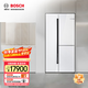 博世（BOSCH）【全域智凈T3活氧版】530L對開三門變頻嵌入式雙循環(huán)大容量電冰箱 活氧除菌 變溫空間零度維他保鮮 白色K3T92AA20C