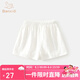 班喜迪女童褲子夏季薄款2025新款女寶寶五分短褲童裝夏季兒童休閑直筒褲 白色 90