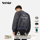 EVISU福神秋季男士海鷗佛頭與商標(biāo)刺繡夾克2EAADM4JK1235X 炭灰色 XL