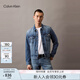 Calvin KleinJeans【涼感】25春夏男士ck美式復(fù)古翻領(lǐng)牛仔夾克外套4LB772G WAH-牛仔藍(lán) M