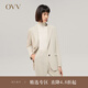 OVV【愛情而已同款】OVV2022秋冬新款女裝羊毛羊絨混紡套裝西服外套 燕麥A9 S