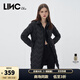 金羽杰90鴨絨春秋季新款輕薄羽絨服女中長款襯衫翻領(lǐng)輕暖外套Y22806370 黑格爾 S 適合110斤以下