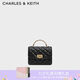 CHARLES&KEITH25秋季新品菱格鏈條手提斜挎包小方包七夕禮物CK2-50701608