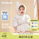 巴拉巴拉嬰兒花版羽絨服女童冬季短款外套保暖2024甜美時尚萌208424107010