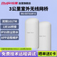 銳捷（Ruijie）3公里室外無線網(wǎng)橋RG-EST310F-E套裝 雙頻大功率監(jiān)控專用 wifi點對點遠距離傳輸回傳 IP55防護