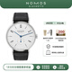 NOMOS【咨詢(xún)有禮】格拉蘇蒂手表簡(jiǎn)雅系列機(jī)械德表男女馬皮表帶164/101 164手動(dòng)透底37.5mm