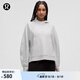 lululemon丨Scuba 女士寬松款側(cè)開口連帽衫 LW3IRDS 雜色超淺灰 M /L