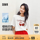 森馬（Semir）涼感T|短袖T恤女抑菌寬松潮流圓領(lǐng)2025夏季櫻桃上衣109325100023