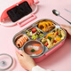 樂扣樂扣（LOCK&LOCK） 學(xué)生飯盒316不銹鋼便當(dāng)盒可注水保溫餐盤五分隔配餐具+湯碗1.5L