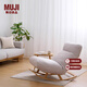 無(wú)印良品（MUJI） 高背軟墊沙發(fā)搖椅 搖搖椅 客廳 躺椅 米色 長(zhǎng)79*寬104~125*高48.5~90cm