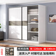 馨恒坊【包安裝】衣柜家用臥室出租房屋用小戶(hù)型推拉門(mén)簡(jiǎn)易儲物兩門(mén)柜子 月光白色 長(cháng)120cm高180cm