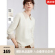 ELLE【100%綿羊毛】格雷系圓領(lǐng)毛針織衫女2024冬裝新款氣質(zhì)毛衣 米白（升級版） M