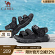 駱駝（CAMEL）新款戶外運(yùn)動(dòng)涼鞋男款夏季增高厚底魔術(shù)貼休閑沙灘鞋 G13M220083 黑色 42