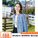 百圖betu女裝秋季新款短外套簡約寬松ins潮百搭牛仔外套女2308T50 牛仔色 S