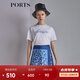 PORTS寶姿春夏新品女裝縫制針織短袖上衣（門店拒單） 奶白色 L