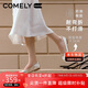 康莉（COMELY）銀色芭蕾風(fēng)單鞋女春季軟底溫柔蝴蝶結(jié)法式淑女平底女鞋 淺金色 38