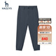 哈吉斯（HAZZYS）男裝 夏款男士彈力舒適運動輕薄休閑褲男ATDZP03BP05 深灰色DE 32 （175/78A）