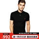 Polo Ralph Lauren拉夫·勞倫男士經(jīng)典短袖POLO衫 修身版翻領(lǐng)商務(wù)休閑男裝上衣 RL BLACK純黑（部分現(xiàn)貨速發(fā)） M （80KG左右）