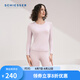 舒雅（SCHIESSER）情侶款50S莫代爾柔軟輕打底長袖長褲保暖秋衣秋褲套裝E5/24096W 女士E0/24257W淺紫 M